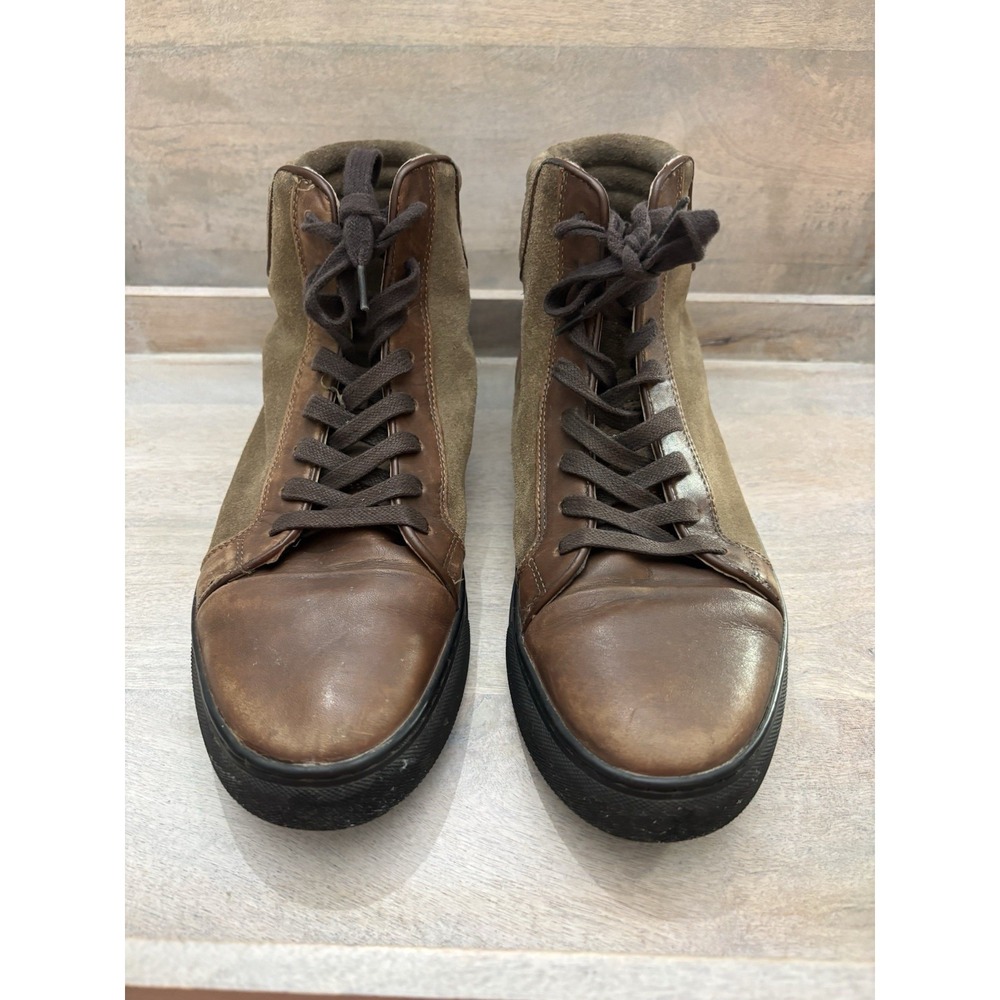 Kenneth Cole Reaction Call The Shots 2 Brown Leather Sneaker 8.5 M High Top
